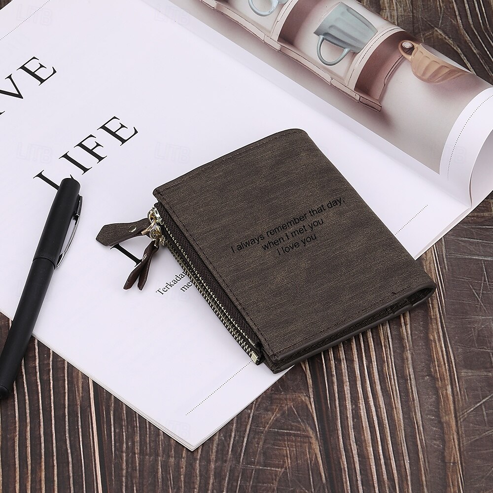Personalized Photo Engraved Leather Wallet Custom Best Gift for Dad, Custom Text on Back, Black Leather, Valentine’s Day, Father’s Day, Birthday, Anniversary, Christmas Gift for Him 2025 - $21.99 –P4