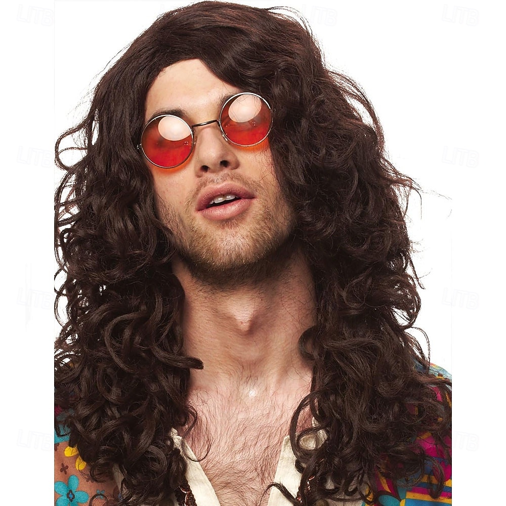 Peruca hippie groovy costume peruci rocker din anii '80 Halloween 2026 - $27.99 –P3