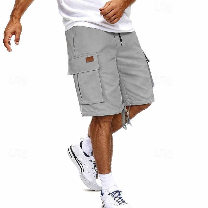 Men's Cargo Shorts Outdoor Shorts Camping Shorts Casual Shorts Hiking Shorts Elastic Waist Multi Pocket Straight Leg Solid Color Plain Moisture Wicking Wearable Knee Length Daily Running Fashion 2026 - E£1280.05 –P1