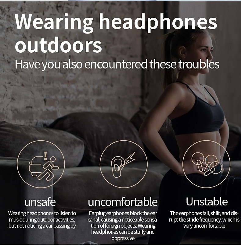 Ear Clip Bluetooth 5.0 Wireless Earbuds – Open Ear TWS Headphones with Mic, Ultra-Light, Sports Waterproof, Low Latency for Gaming, iOS/Android Compatible 2025 - $22.99 –P2