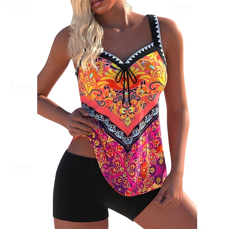 Dame Bikinikjole To stykke badedrakt knyttede Badetøy Badetøy Rosa Pustende Hurtigtørkende Ermeløs - Svømming Surfing Snorkling Sommer 2025 - $23.99 –P1