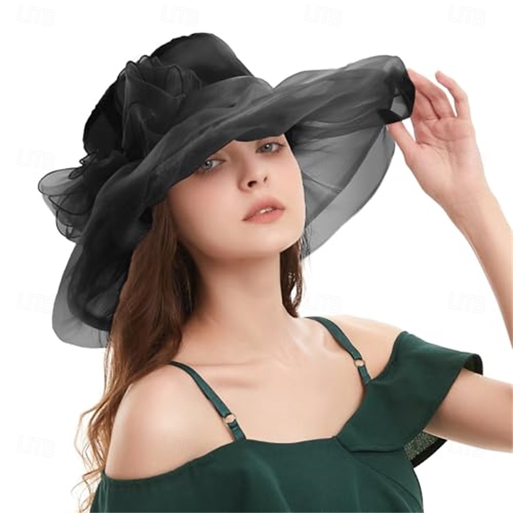 Elegant Retro / vintage Derbyt Huvudbonad Hattar Kyrkhatt Gentledam Adelsdam Maskeradkläder Dam alla hjärtans dag Derby Bröllopsfest Ascot Vuxna Hatt Vår & sommar 2026 - $26.99 –P9