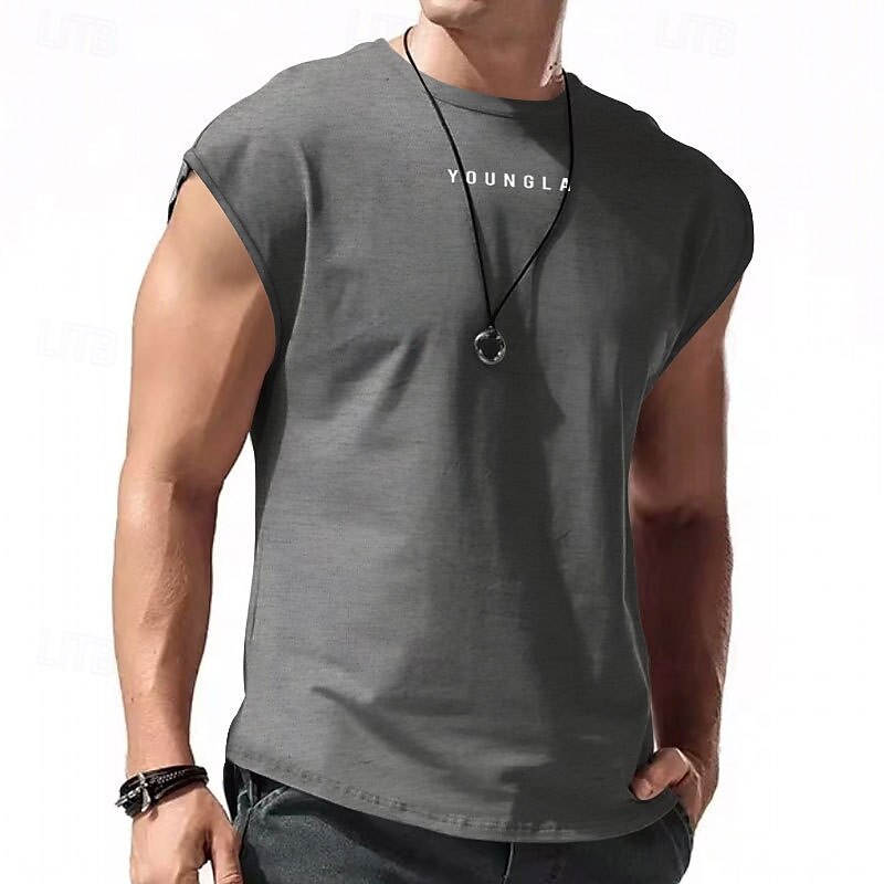 Per uomo Canotta Maglietta smanicata Canottiera Maglietta senza maniche Senza Maniche Girocollo Estate Lettera Moda Designer Essenziale Stampato Vacanza Streetwear Uscire Nero Bianco Rosso Maglietta del 2025 a $16.49 –P8