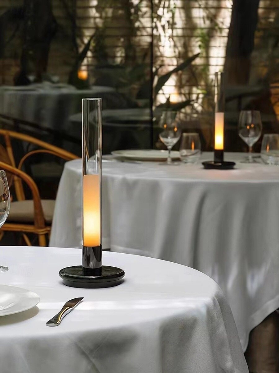 LED Table Lamp, Soft Light No Stroboscopic Rechargeable Ambient Light Touch Controls Multi Tone Lighting 1800mAh High Capacity Battery LED Night Light for Dinner Bar Restaurant 2025 - $99.99 –P1