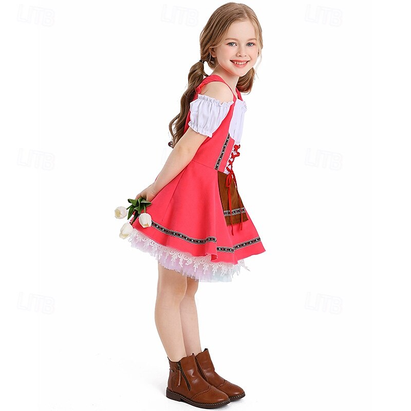 Oktoberfest Vestidos Falda acampanada Mucama bávaro Munich prados Chica Carnaval Festival de Cerveza Paño de estilo tradicional 2026 - $40.99 –P5