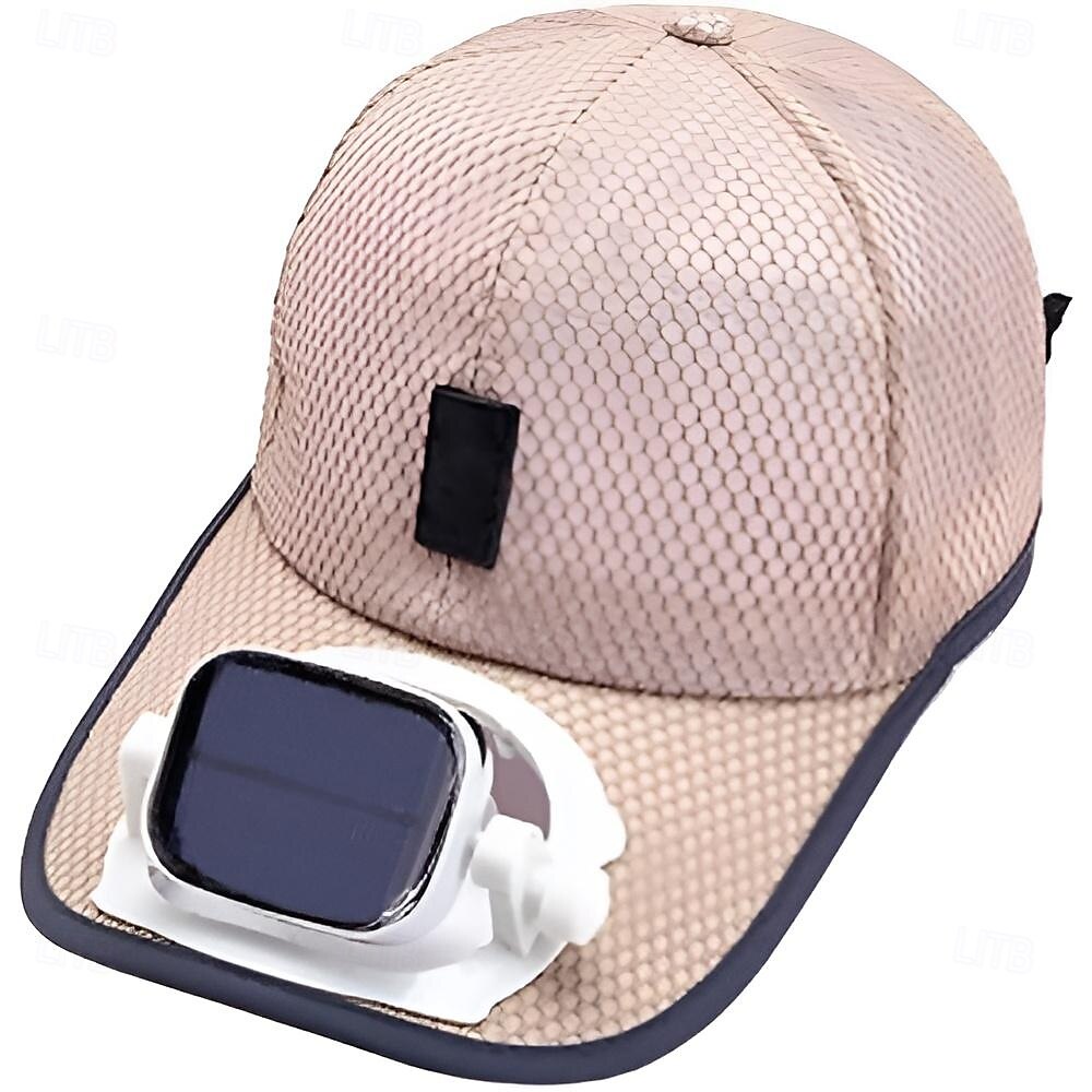 Solarventilator-Hut, Baseballkappe mit Solarventilator, Sommer-UV-Schutz, breite Krempe, Netz-Strandhut, solarbetrieben/USB-Aufladung 2025 - $45.99 –P6