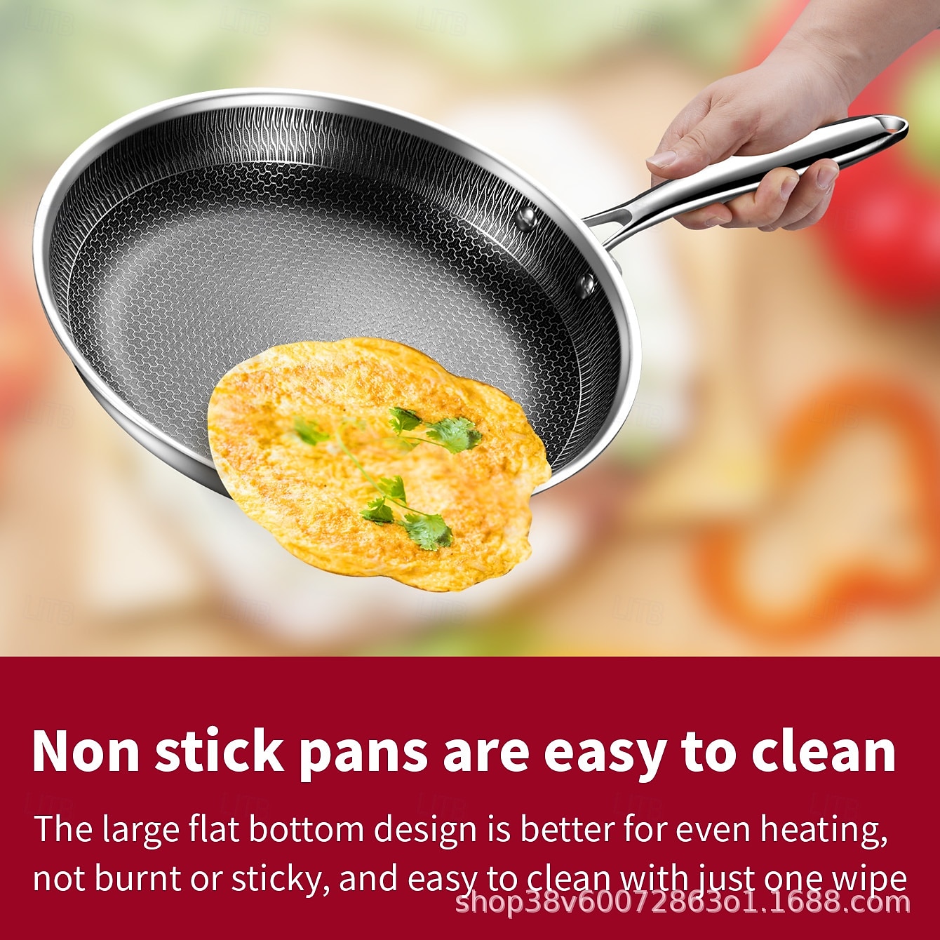 Non Stick Frying Pans, Hybrid Ceramic Stainless Steel Pan, Skillet with Stay-Cool Handle, Non Toxic, PFAS PFOA PTFE Free, Dishwasher & Oven Safe, Induction, Compatible with All Cooktops 2025 - $32.99 –P4