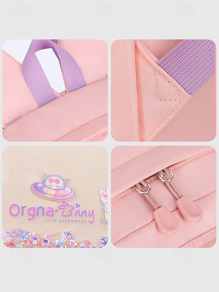 Sac à dos d'école imperméable pour filles avec bandes réfléchissantes et motif lapin - sac à dos léger de grande capacité pour les élèves du primaire, usage quotidien et voyage de 2025 ? $34.99 –P7