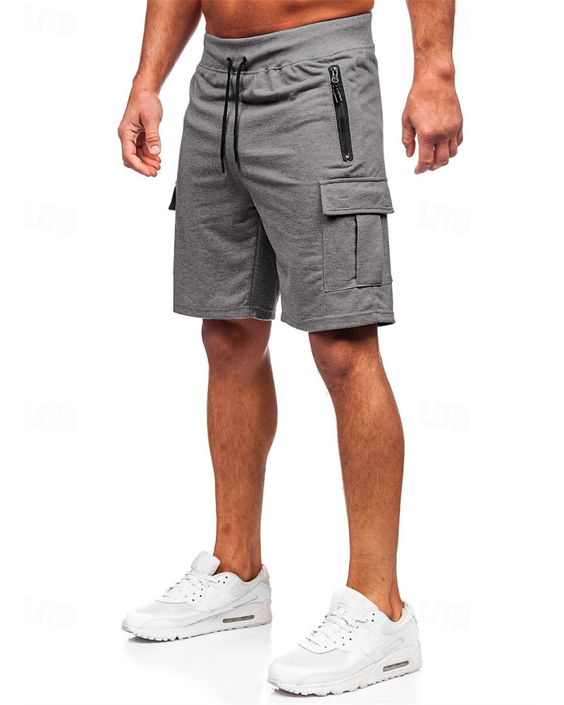 Homme Short athlétique Shorts de survêtement Shorts Shorts d'été Avec Poches Cordon de serrage Taille Élastique Uni Confort Respirant Court Extérieur Sports Classique Occasionnel Noir Gris Claire de 2025 ? $18.99 –P7