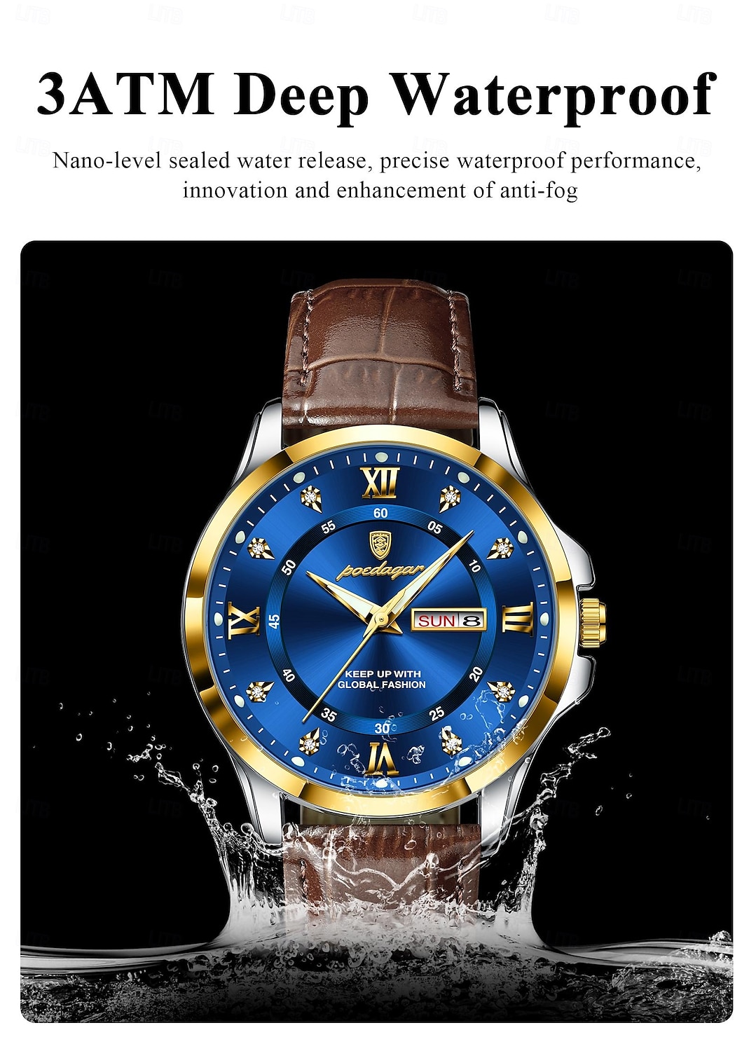 Top Luxury Man Watch Date Week Waterproof Luminous Leather Men Wristwatch Casual Male Clock Sports Men's Quartz Watches 2025 - $37.99 –P13