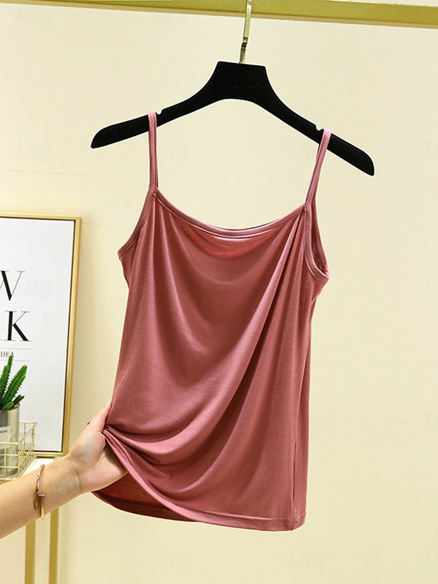 Pentru femei Camisole Tank Top Culoare solidă Zilnic Fără manșon Stil Nautic Topuri obișnuite Zilnic Fără Spate Albastru Deschis Gri Fier Albastru denim Verde matcha Negru Vară 2025 - $13.99 –P15