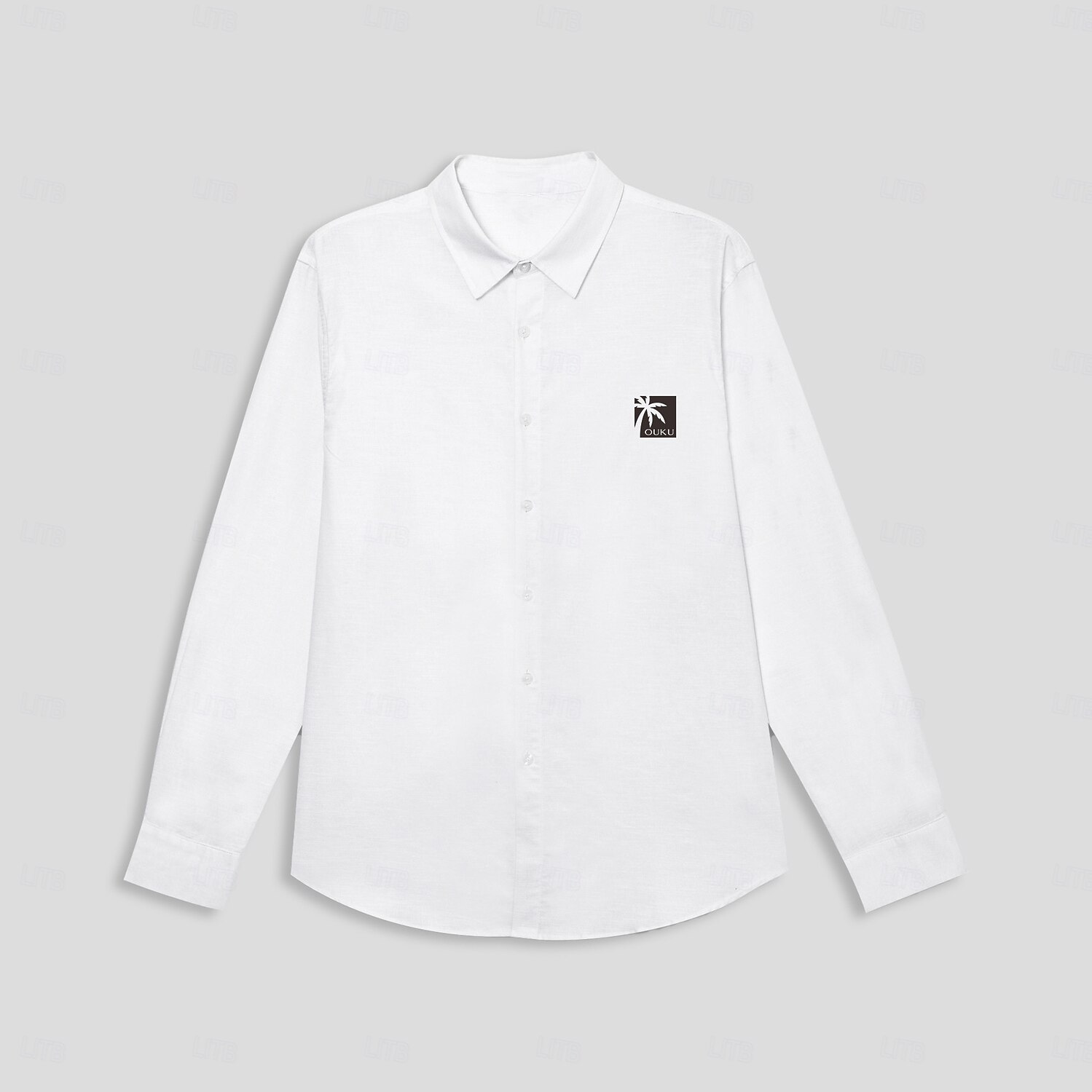 Hombre Árbol de coco Plantas tropicales Camisa camisa hawaiana Manga Larga Hawaiano Moda informal Vacaciones Diario Hawaiano Primavera & Otoño Diseño Estampado Blanco 2025 - $23.99 –P7