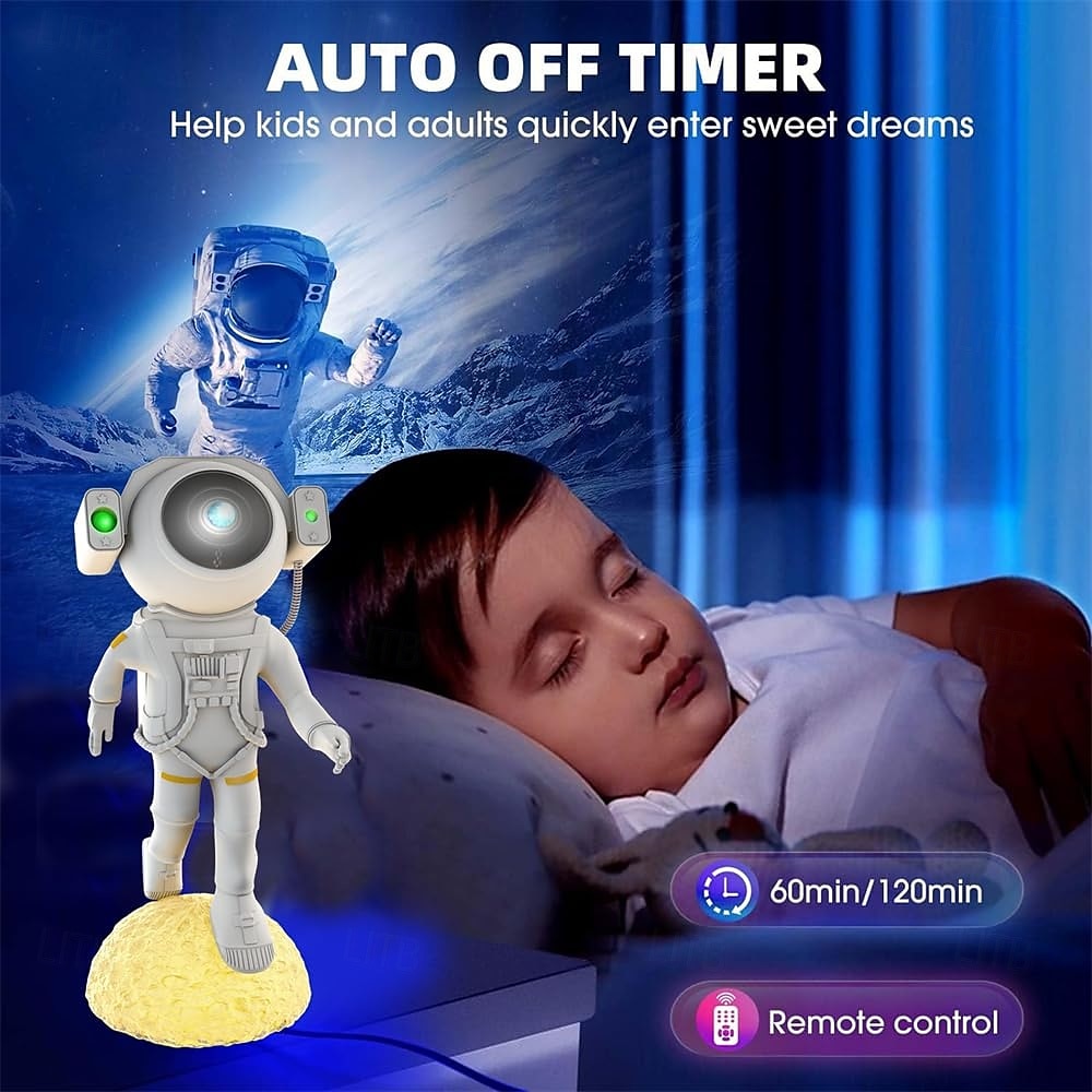 1 Pc Galaxy Projector Lamp Standing Astronaut Shaped Starry Sky Projection Light Astronaut Starry Sky Atmosphere Light Party Dinner Bedroom Restaurant Atmosphere Light Type-C Plug in 2025 - $32.99 –P4