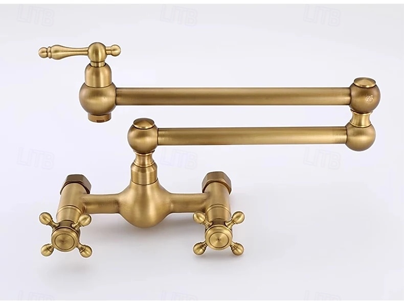 Bathroom Sink Faucet - Wall Mount Electroplated Centerset Single Handle Two HolesBath Taps 2025 - $210.59 –P1