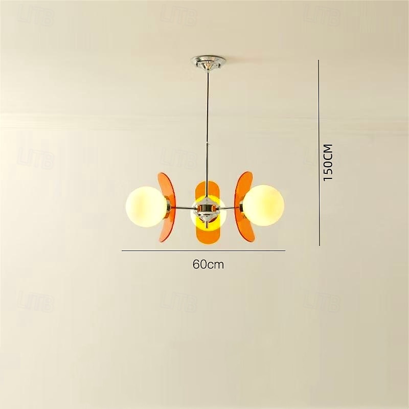 Luminária pendente LED 3/6/8 luzes, estilo moderno de meados do século, E14, lustre grande, globo branco, luminária de teto embutida em latão vintage Sputnik, luminária pendente de ilha de cozinha, de 2025 por $229.99 –P3