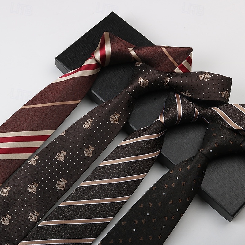 Per uomo Cravatte Moda Affari Jacquard Motivo Ricevimento di matrimonio Abbigliamento quotidiano del 2025 a $5.99 –P1
