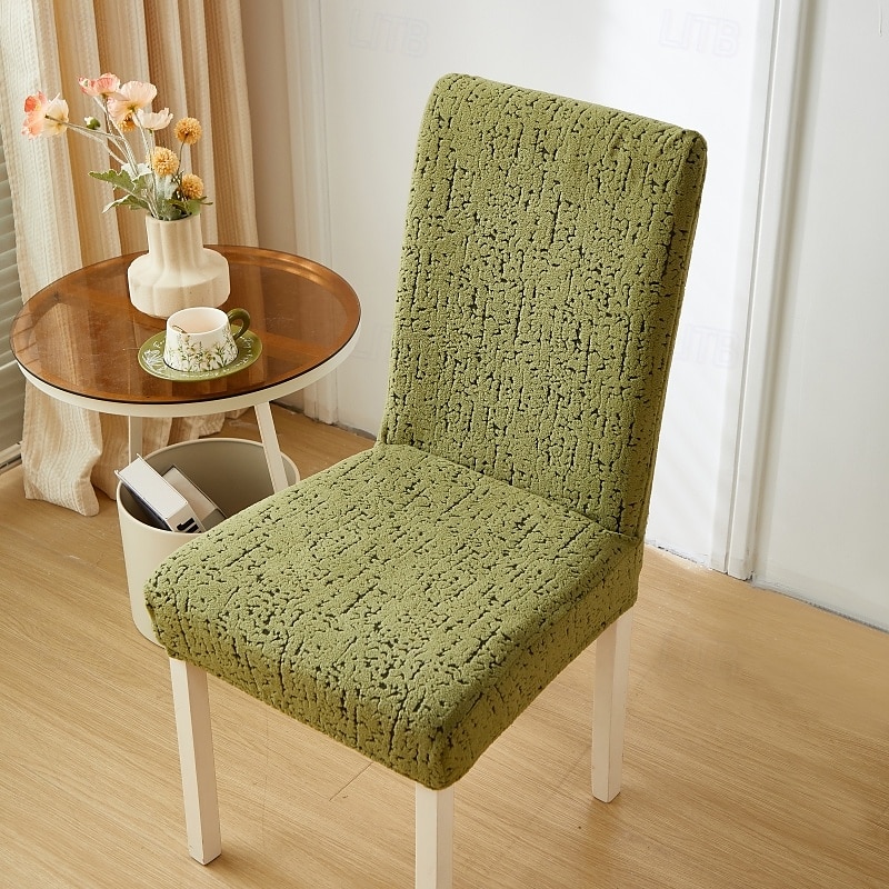 Funda para silla de comedor para el hogar, de tela polar, elástica, para el asiento 2025 - $13.99 –P10