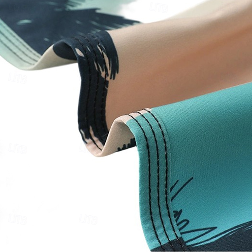 Homens Calção Shorts de praia Bolsos Com Cordão Imprimir Gráfico Folha Árvore Respirável Secagem Rápida Comprimento do joelho Ao ar livre Férias Casa Férias Estilo Étnico Azul Céu Azul escuro de 2025 por $17.99 –P13