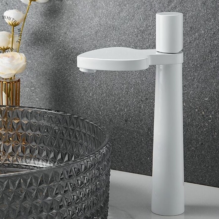 Robinet de lavabo - Cascade Électroplaqué Ensemble central Poignée unique à un trouBath Taps de 2025 ? $150.85 –P5