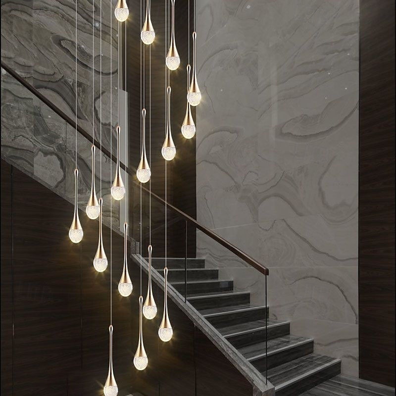 Lampada a sospensione a LED dimmerabile con 3/5/6/8/10/12/16/20 luci in cristallo per isola cucina moderna, illuminazione a sospensione regolabile per isola cucina, lampadario a LED nero oro per sala del 2025 a $156.99 –P14