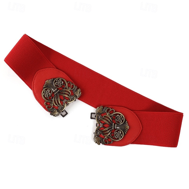 Dame Belte PU Svart Rød Kamel Beige Midjebelte Ferie Te Fest Blomstret 2026 - $16.49 –P3