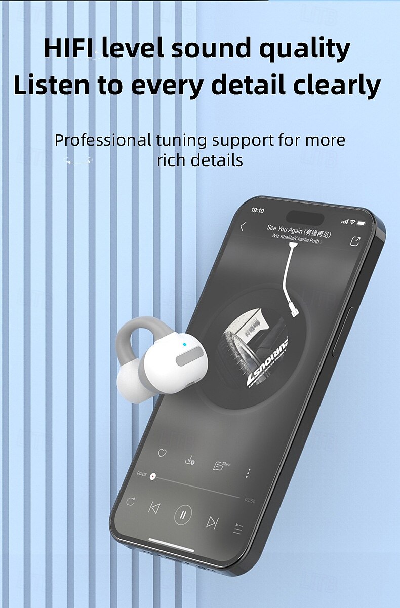 Ear Clip Bluetooth 5.0 Wireless Earbuds – Open Ear TWS Headphones with Mic, Ultra-Light, Sports Waterproof, Low Latency for Gaming, iOS/Android Compatible 2025 - $22.99 –P6