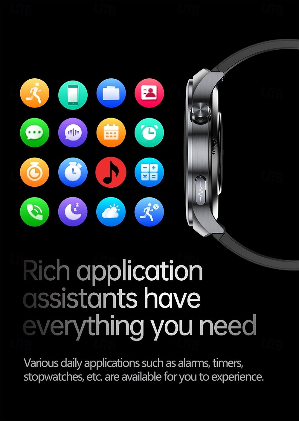 ET475 Smartwatch 1.73'' AMOLED Smartwatch with Bluetooth Calling, SOS Emergency, Multi-Sport Mode, Fatigue & Sleep Detection, Rotating Crown, Waterproof Round Dial Watch for Men 2025 - $79.99 –P12