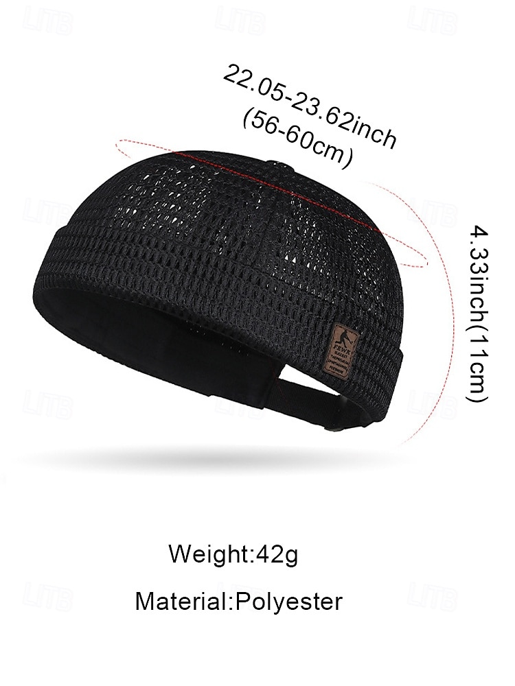 Men's Breathable Mesh Docker Beanie Cap – Lightweight Adjustable Summer Hat for Outdoor, Streetwear and Daily Casual Style 2025 - GBP £9.04 –P9