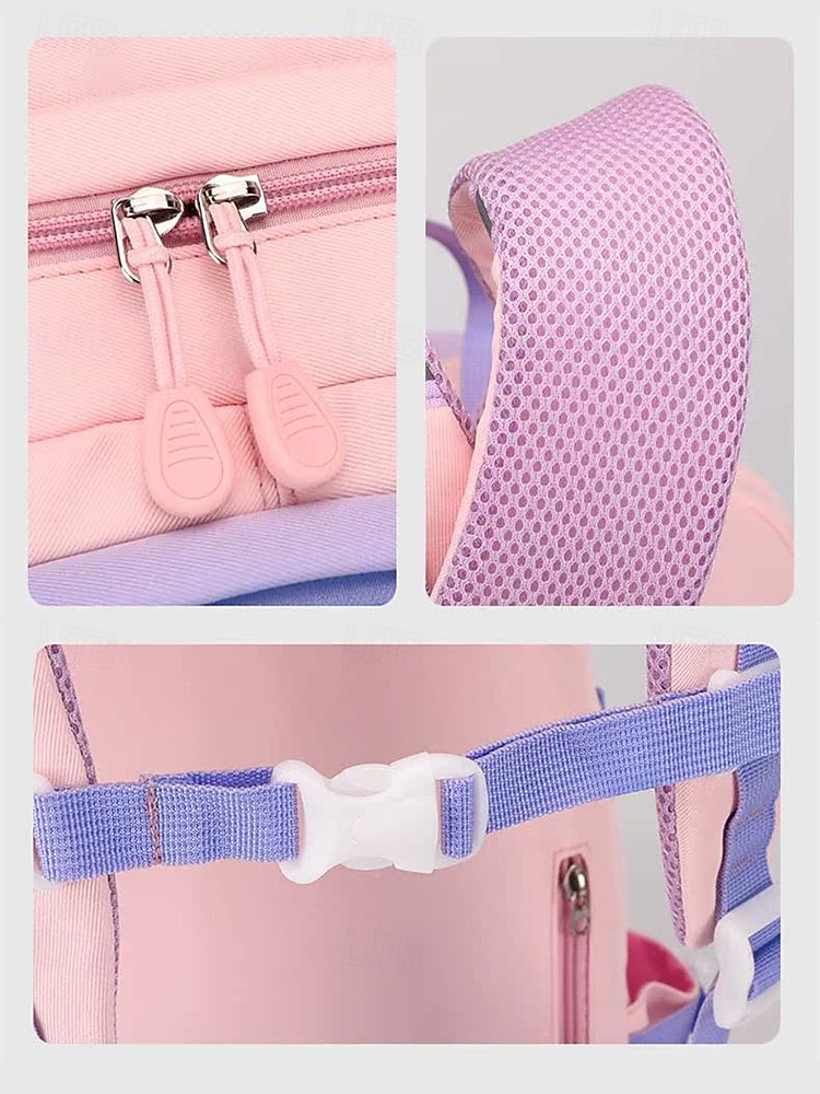 Sac à dos d'école imperméable pour filles avec bandes réfléchissantes et motif lapin - sac à dos léger de grande capacité pour les élèves du primaire, usage quotidien et voyage de 2025 ? $34.99 –P6