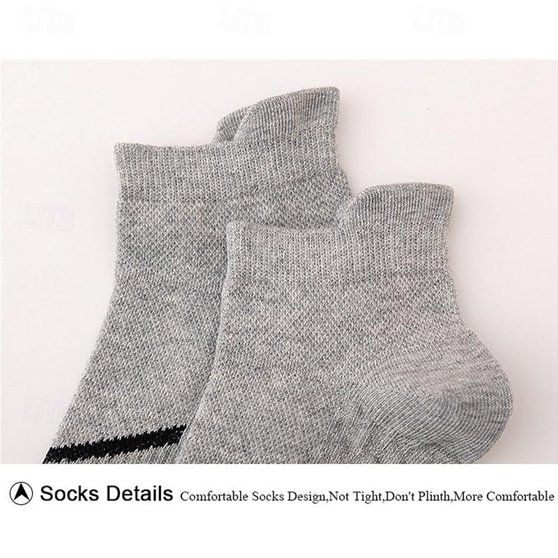 Men's 5 Pairs Multi Packs Socks Running Socks Casual Socks Black White Color Plain Vacation Sports & Outdoor Daily Basic Medium Spring Fall Fashion Casual 2026 - $10.99 –P17