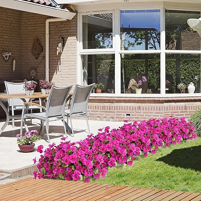 8 Bndel knstliche Hibiskusblten fr die Auendekoration,  Kunstseidenblumenstrau, UV-bestndig, Kunstpflanzen fr Garten, Veranda,  Terrasse, Vase, Pflanzkasten, Innen- und Auenbereich, 2026 - GBP 23.99