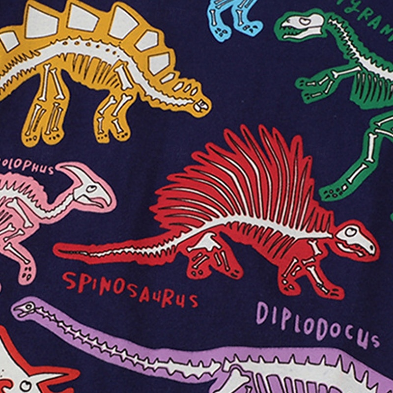 Chlapecké 3D Dinosaurus Košilky Krátký rukáv Léto Jaro Módní Základní Děti 4-7 let Tričkový Venkovní Ležérní Denní Běžný 2025 - $10.99 –P6