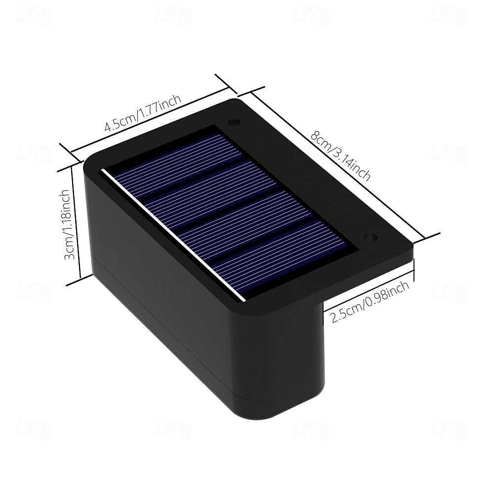 4/8 sztuk lamp solarnych LED na ścianę zewnętrzną IP65 wodoodporna lampa ścienna do domu, ogrodu, schodów, ogrodzenia, basenu, ogrodu, oświetlenia dekoracyjnego 2026 - $23.99 –P8