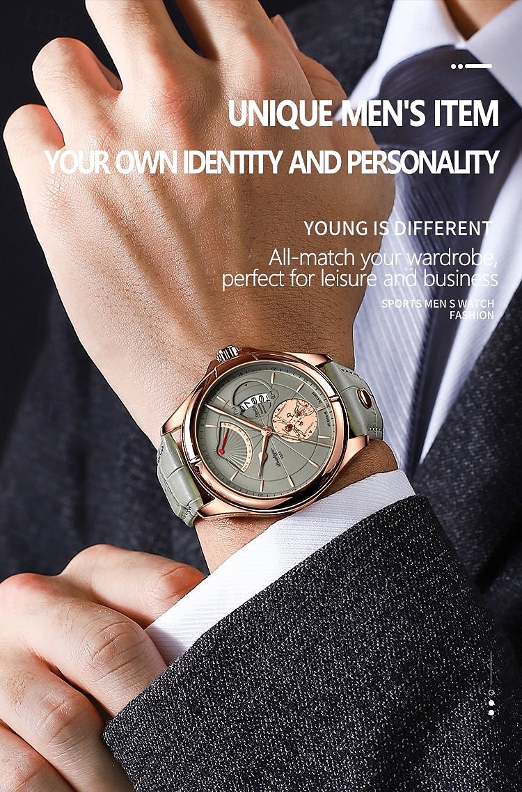 Men Watch Fashion Top Luxury Sport Men's Wristwatch Waterproof Luminous Leather Date Quartz Watches 2026 - $28.99 –P6