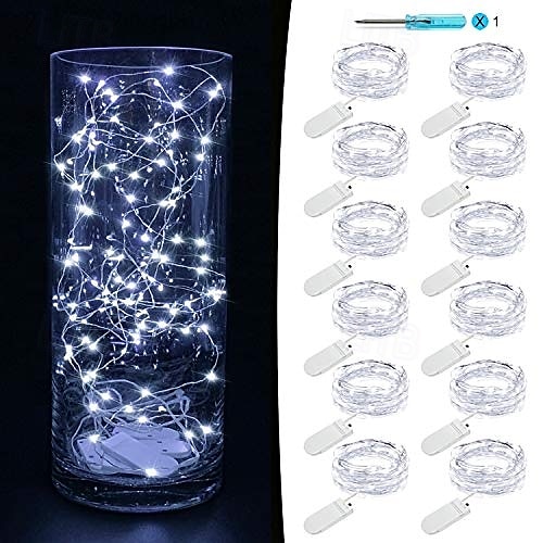 Lot de 12 guirlandes lumineuses LED étoilées de 2 m à 20 m, pour la Saint-Valentin, un mariage, une demande en mariage, une fête, un restaurant, une décoration d'intérieur, un festival, Noël ou Halloween de 2025 ? $11.49 –P2
