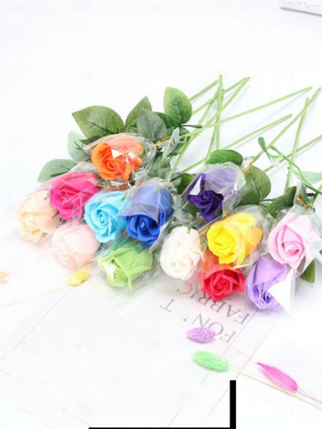 einzelne künstliche Seifenblume in einem kreativen transparenten Geschenkbeutel, ideal als Geschenk zu Weihnachten, zum Muttertag, zum Geburtstag, zur Hochzeit, zum Valentinstag, zum Jahrestag, zum 2025 - $4.99 –P2