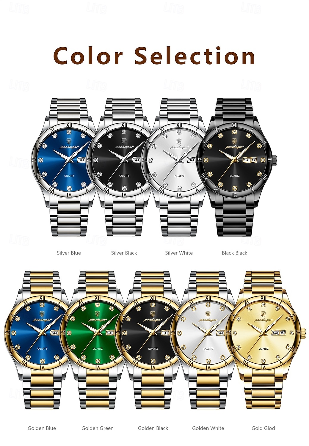 2025年 878 新作 多機能 メンズ レトロウォッチ ダブルカレンダー ナイトライト 防水 メンズ クォーツウォッチ  コレクション – $19.99 –P6