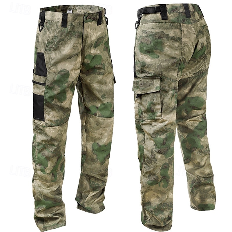 Herren Cargo-Hosen Hose Knöpfe Mehrere Taschen Einfach tragbar Outdoor Täglich Campen und Wandern Mode Klassisch Schwarz Grün 2025 - $32.99 –P1