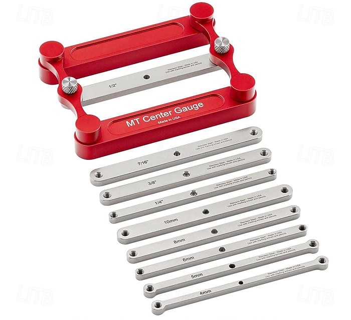 jauge centrale &Kit de gabarit de goujonnage, gabarit de goujonnage autocentrant, guides de perçage, jauge centrale en acier inoxydable, jauge de marquage, outil de travail du bois de 2025 ? $47.99 –P9