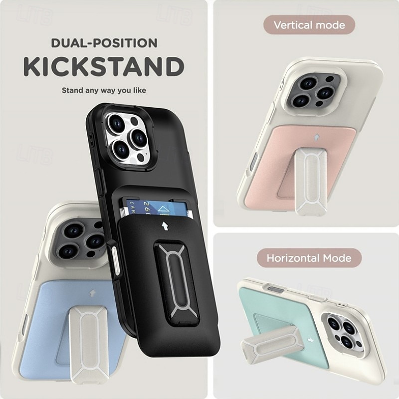 телефон Кейс для Назначение iPhone i16 15 14 Pro Max Plus 16e 13 12 11 Pro Max Кейс на заднюю панель со стендом Защита от удара ПК 2026 - $8.99 –P5