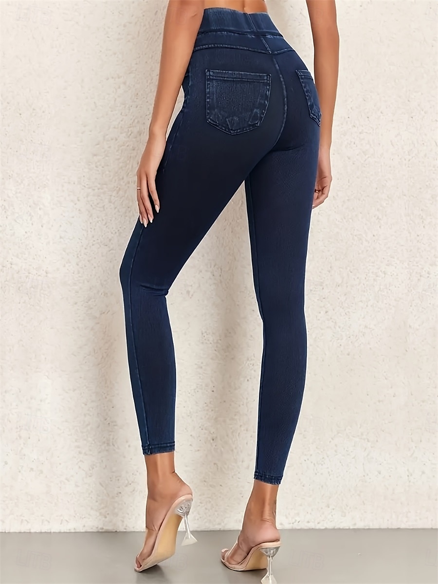 Női Jeggings Szabadság Szüret Etnikai stílus Teljes hossz Magas derék Magas vágás Mokaszinok Légáteresztő Gyors szárítás Nyúlós Szabadtéri Jóga Utca Fekete Medence Sötétkék Nyár Karcsúsított 2025 - $22.99 –P11
