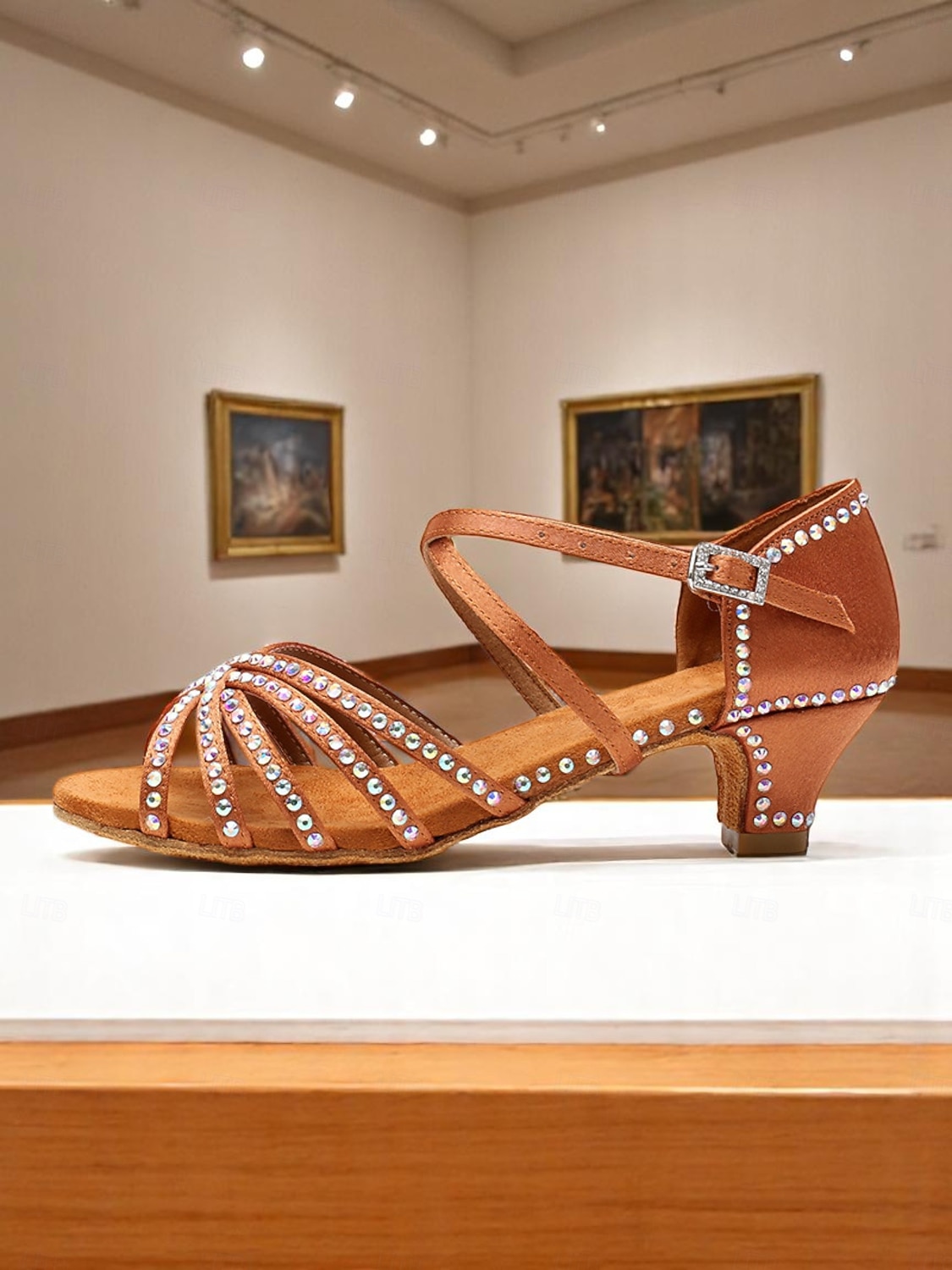 Sapatos de dança femininos pretos com tiras e strass, estilo anos 20, ideais para festas vintage e dança swing. de 2026 por $46.99 –P5