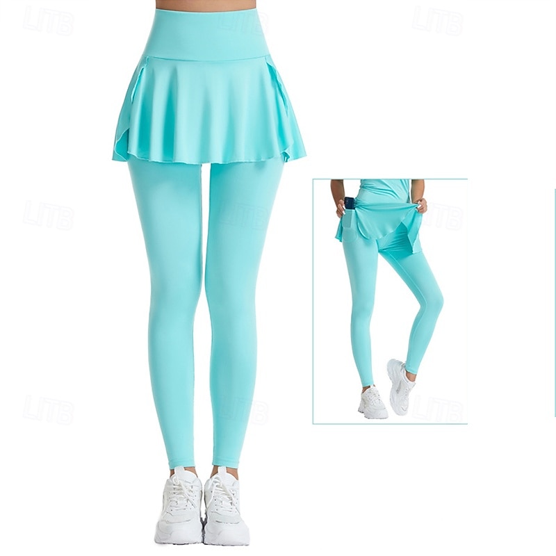 Damskie Solidne kolory Spódnica casualowa Spódnica tenisowa z legginsami Pofałdowany Boczne kieszenie Szybkie wysychanie Bransoletka tenisowa Golf Pikle Doły Czarny Biały Fioletowy Odzież tenisowa 2026 - $21.99 –P8