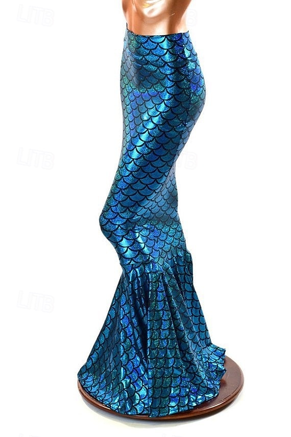 Regina Sirena Gonna Gonna a sirena Coda da sirena Sexy Drag & Glam Vernice in lattice lucido Metallico Per donna Adulti Festival Musicale Parata dell'Orgoglio Mese dell'orgoglio Halloween Carnevale del 2025 a $38.99 –P17