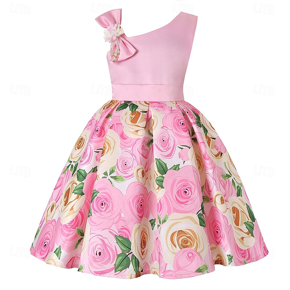 Kids Girls' Party Dress Graphic Sleeveless Performance Special Occasion Princess Polyester Party Dress Summer Spring kids Multicolor Yellow Light Green 2025 - $32.99 –P1