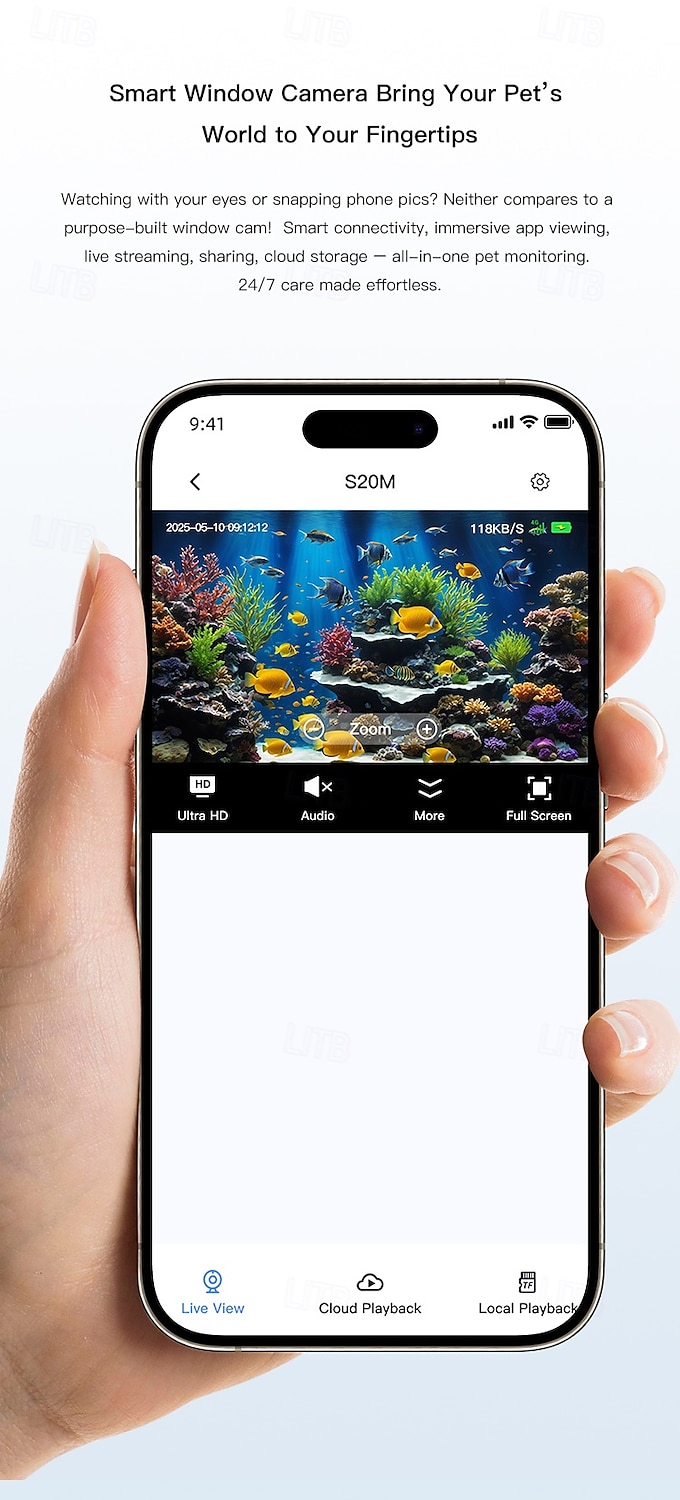 Trådlös HD-säkerhetskamera med wifi, mörkerseende, rörelsedetektering, husdjursövervakning inomhus och utomhus, fjärrkamera 2025 - $35.99 –P5