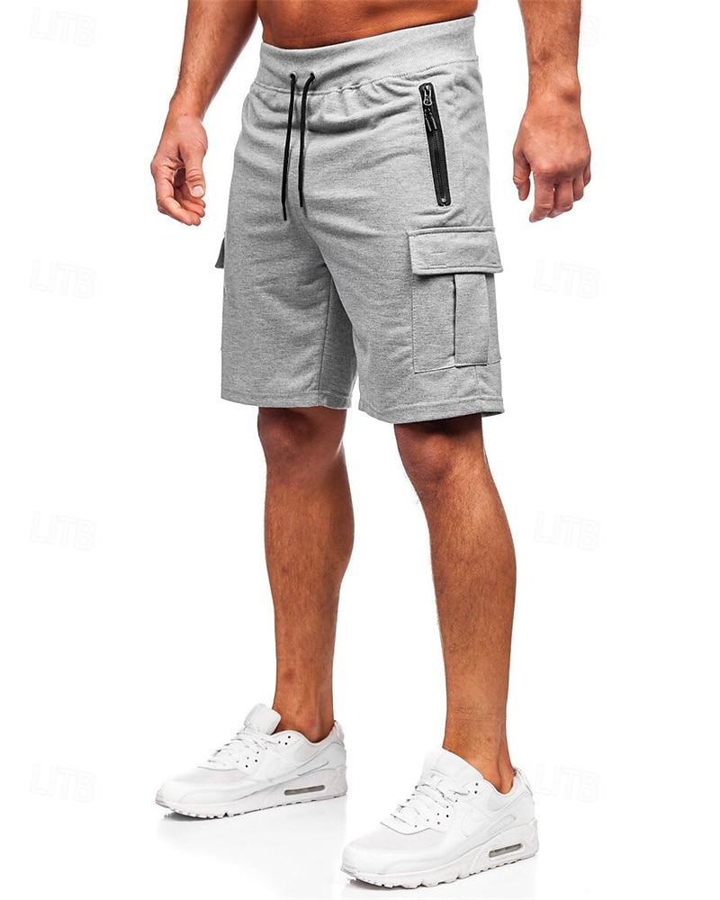 Homme Short athlétique Shorts de survêtement Shorts Shorts d'été Avec Poches Cordon de serrage Taille Élastique Uni Confort Respirant Court Extérieur Sports Classique Occasionnel Noir Gris Claire de 2025 ? $18.99 –P5