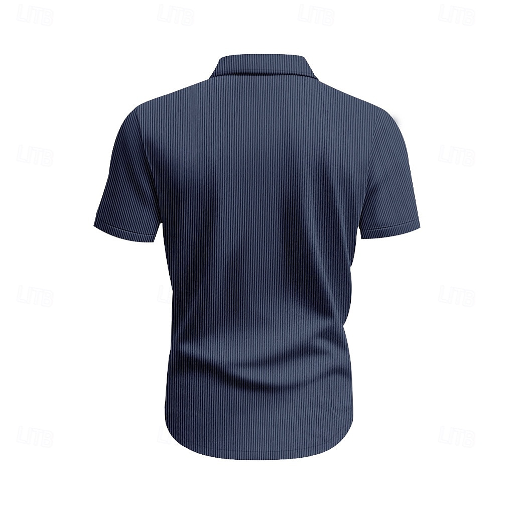 Per uomo Camicia Camicia Estiva Camicia casual Camicia di Velluto a Coste Camicia con Bottoni Camicia cargo Nero Bianco Blu marino scuro Azzurro cielo Albicocca Manica Corta A righe Bavero Casuale del 2025 a $21.99 –P7