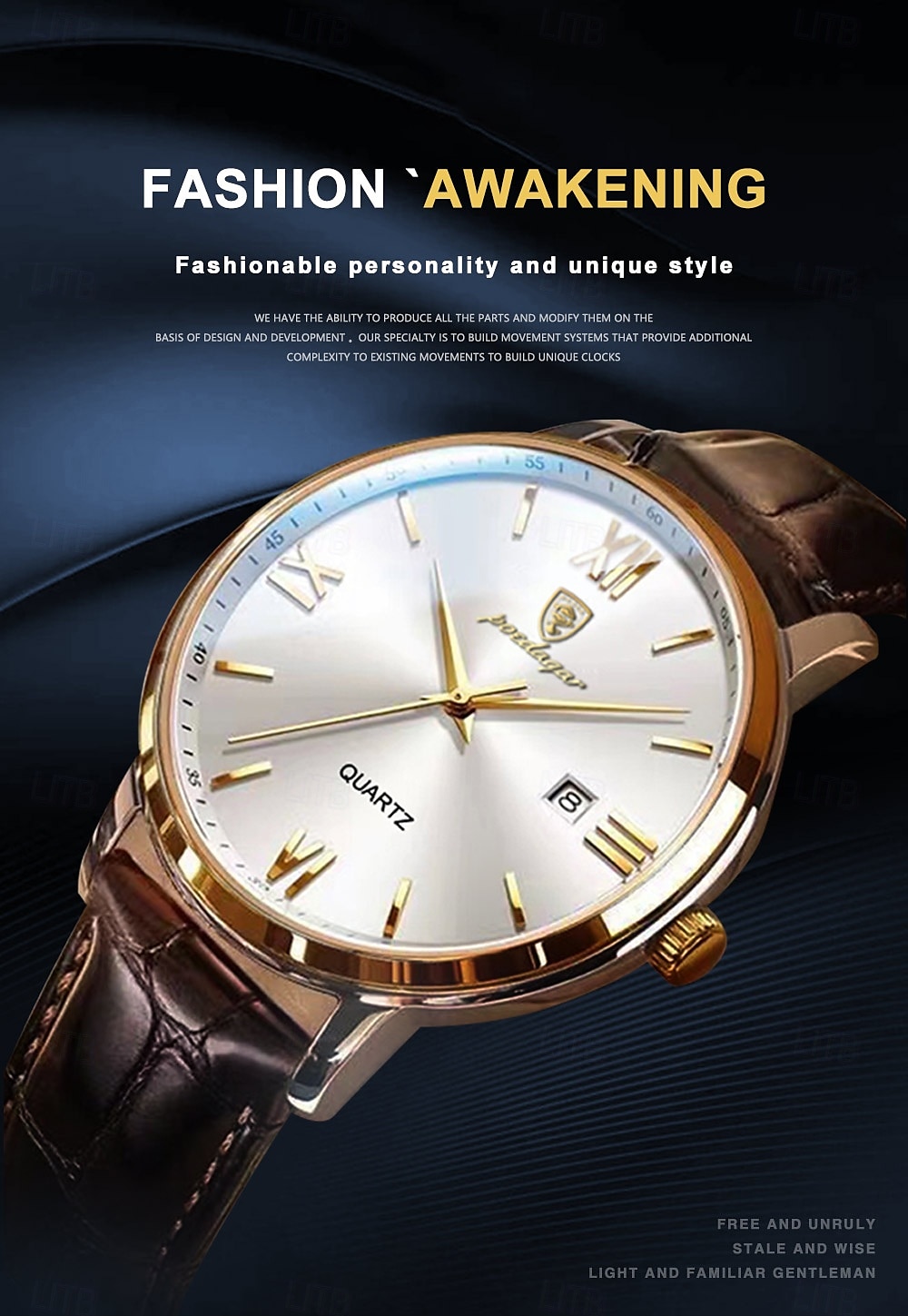 826 Men's Quartz Watch – Ultra-Thin Alloy Case, Leather Strap, Luminous Hands, Date Display, 30M Waterproof, Classic Business Style 2026 - $32.99 –P1