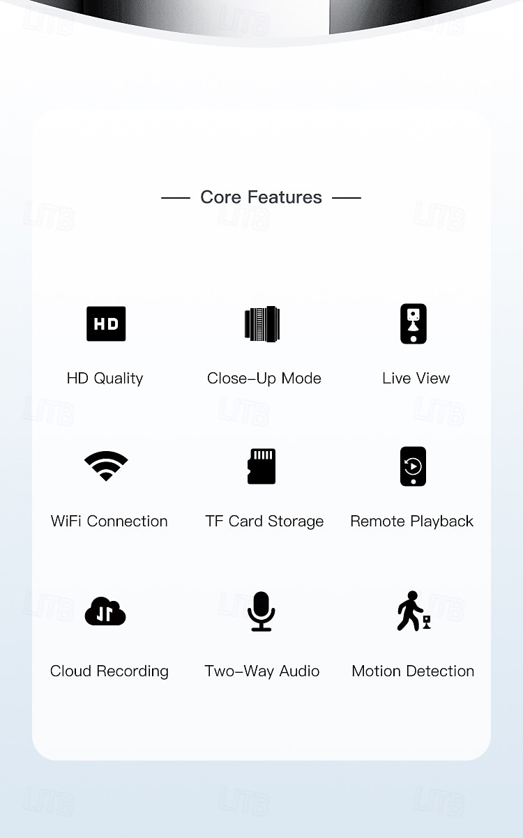 Trådlös HD-säkerhetskamera med wifi, mörkerseende, rörelsedetektering, husdjursövervakning inomhus och utomhus, fjärrkamera 2025 - $35.99 –P2